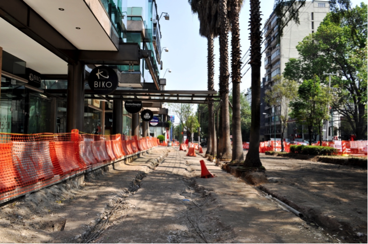 Sin contratiempo avanzan los trabajos de remodelación de Masaryk