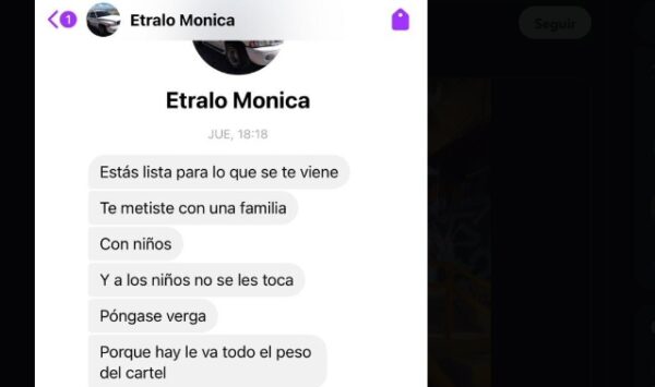 Amenazan de muerte a Lía