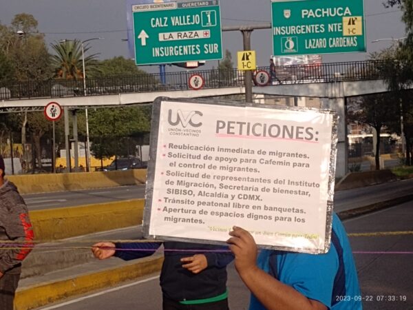 En Vallejo exigen a gobierno: «deja de hacer como que no ves migrantes durmiendo en las calles»